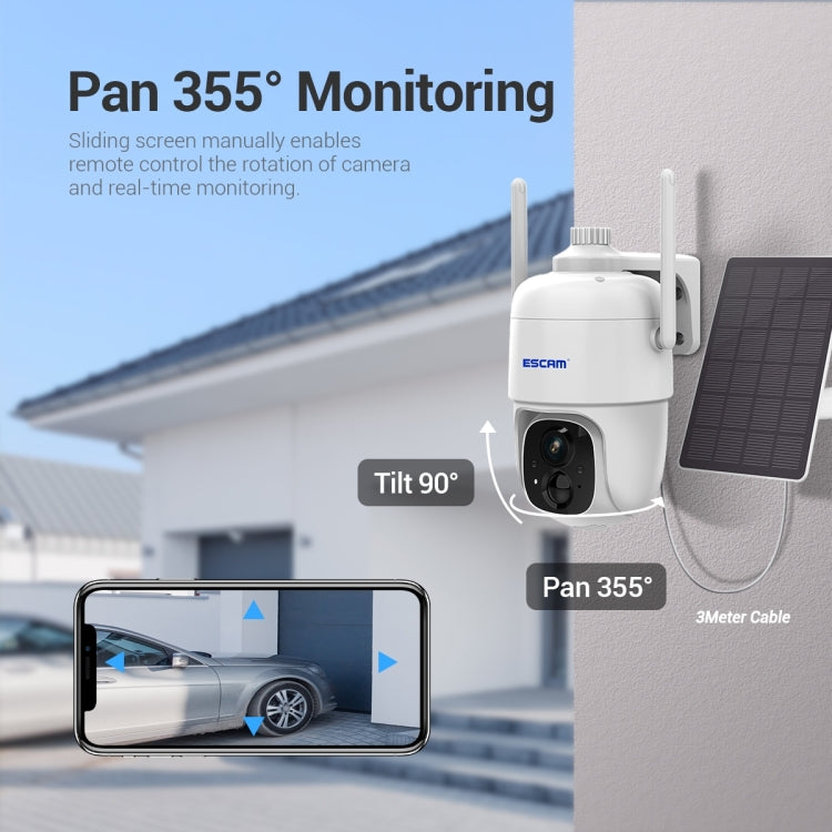 ESCAM G24 3MP WiFi Smart Night Vision Two-way Voice Intercom Solar Camera Support Full HD AI Recognition PIR Alarm, G24 ESCAM G24 3MP WiFi Smart Night Vision Two-way Voice Intercom Solar Camera Support Full HD AI Recognition PIR Alarm, G24
